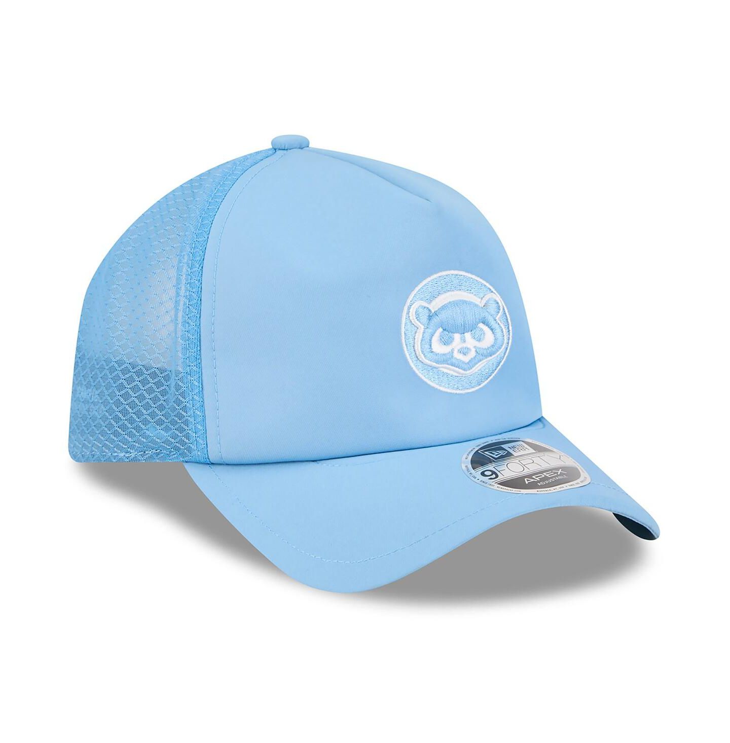 Мужская кепка New Era Light Blue Chicago Cubs 2026 Batting Practice Alternate Apex 9FORTY Adjustable Hat — фото 3