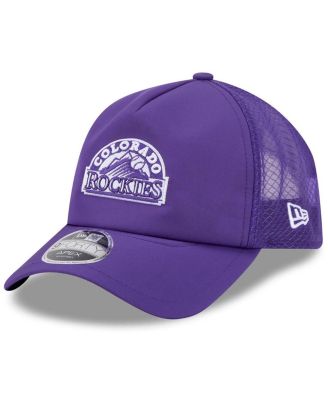 Men's Purple Colorado Rockies 2026 Batting Practice Alternate Apex 9FORTY Adjustable Hat