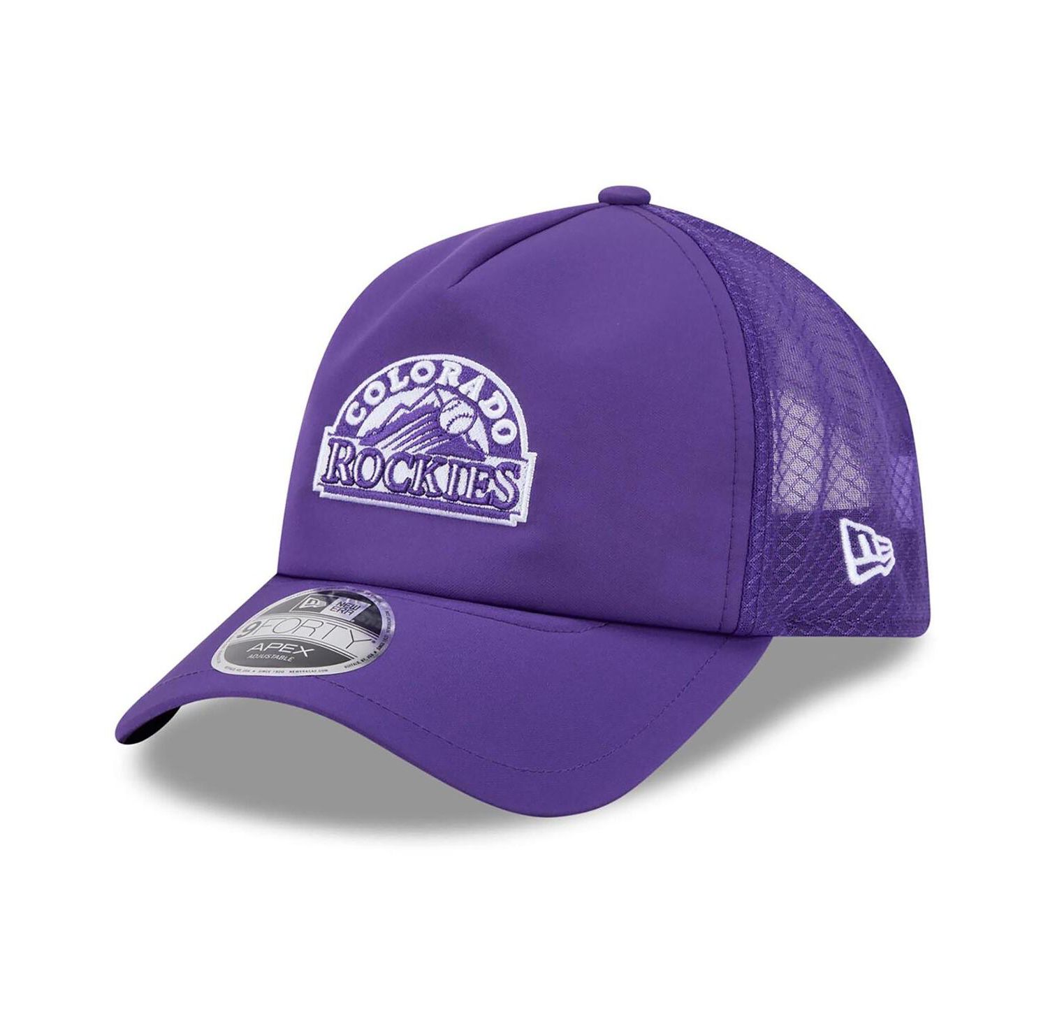 Men's Purple Colorado Rockies 2026 Batting Practice Alternate Apex 9FORTY Adjustable Hat