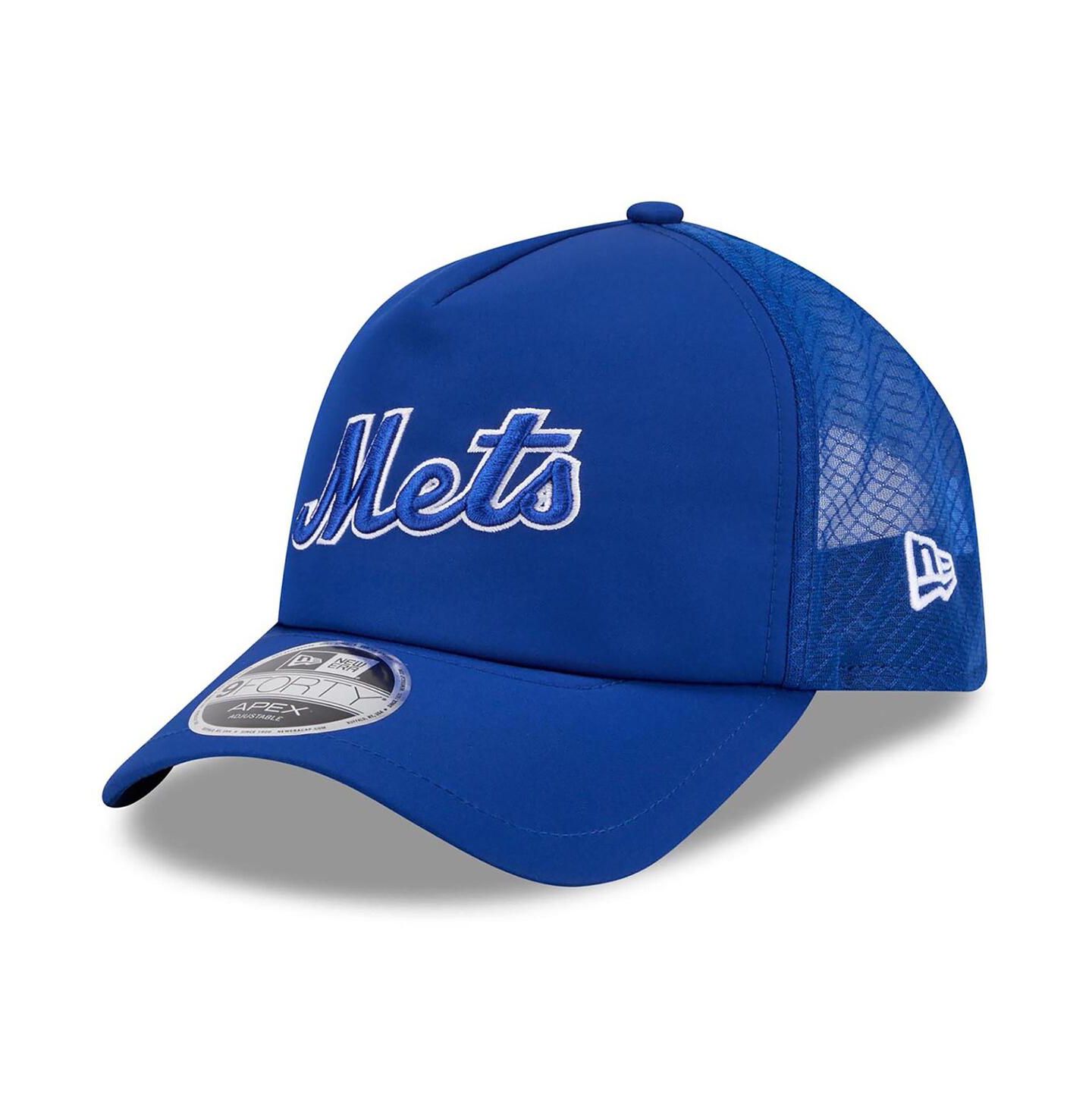 Мужская кепка New Era Royal New York Mets 2026 Batting Practice Alternate Apex 9FORTY Adjustable Hat — фото 1