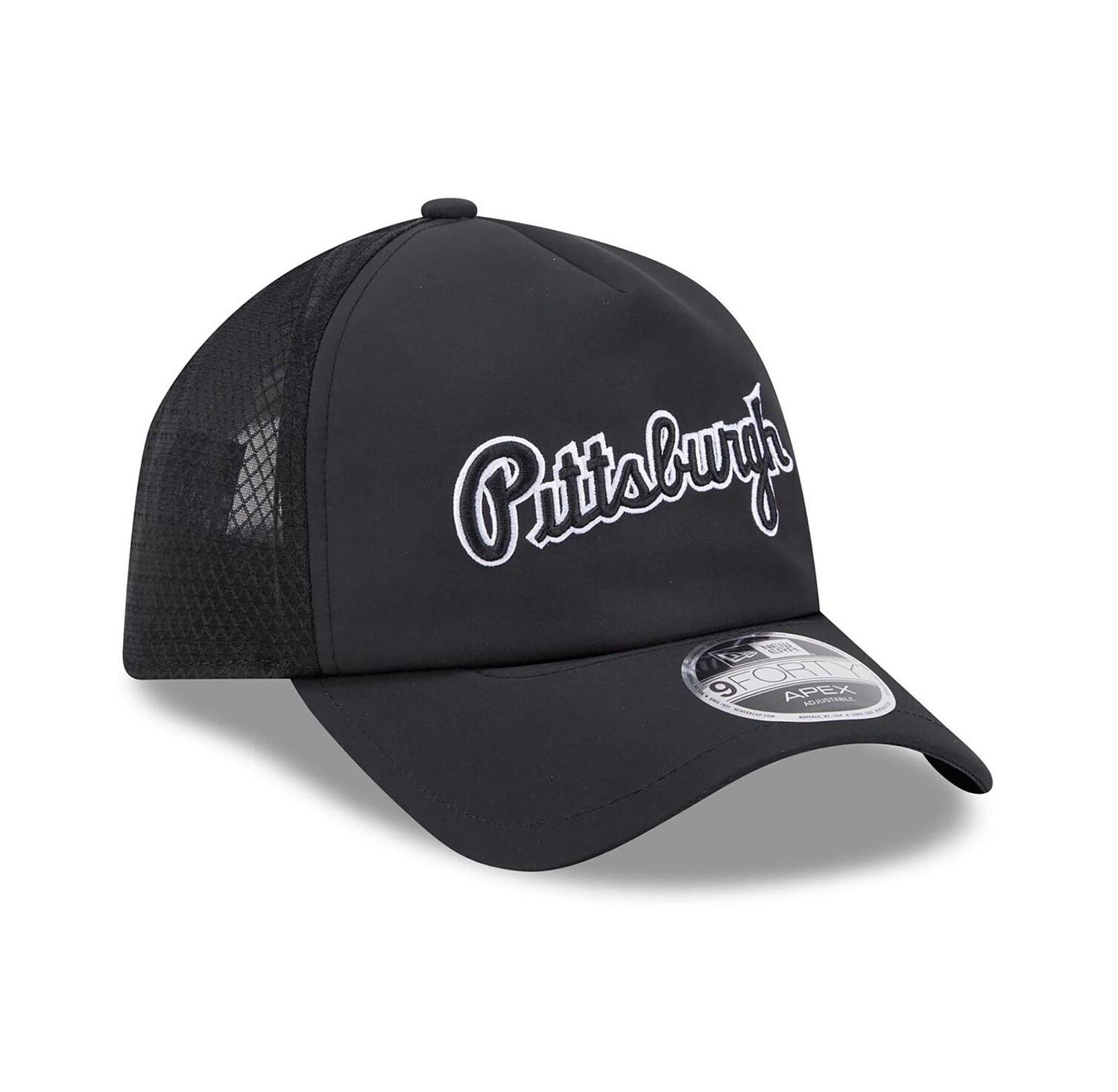 Men's Black Pittsburgh Pirates 2026 Batting Practice Alternate Apex 9FORTY Adjustable Hat