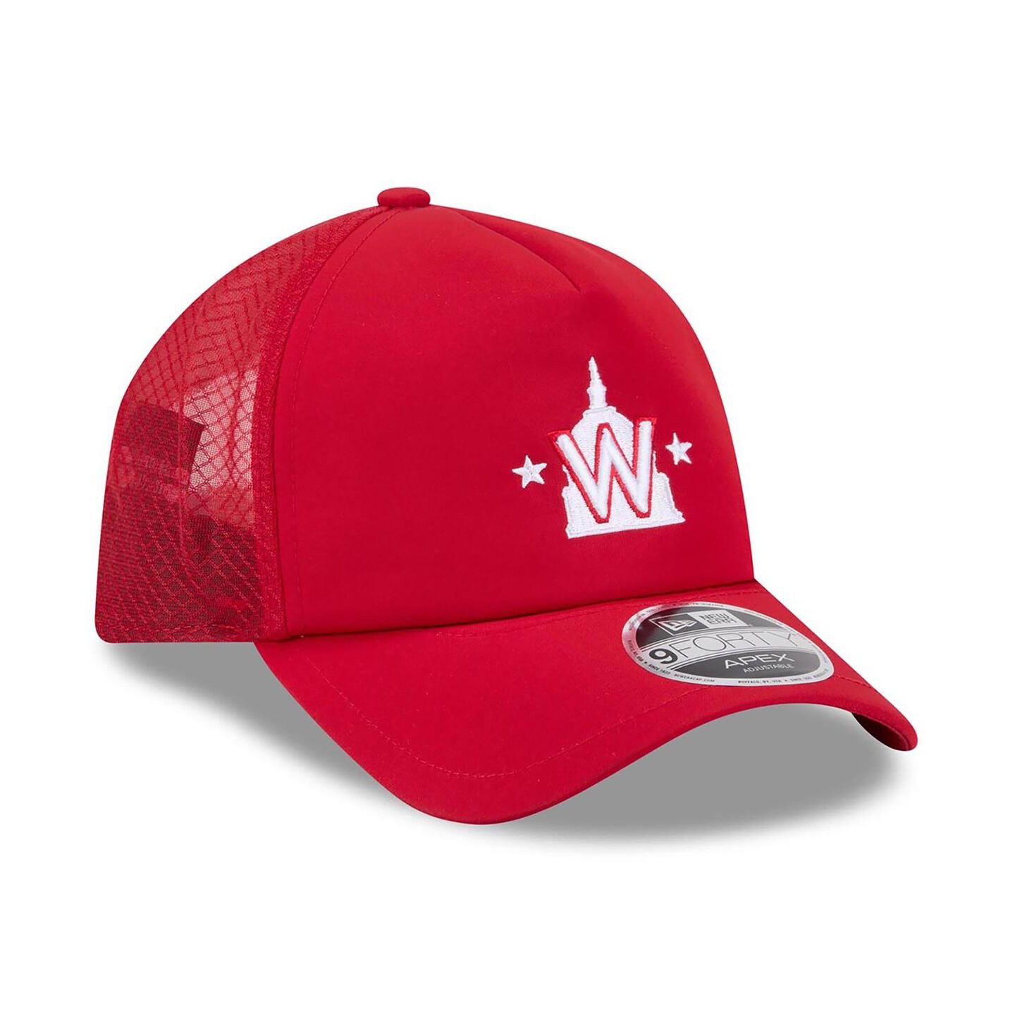 Мужская кепка New Era Red Washington Nationals 2026 Batting Practice Alternate Apex 9FORTY Adjustable Hat — фото 3