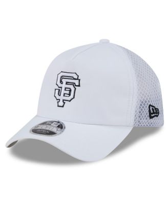 Men's White San Francisco Giants 2026 Batting Practice Apex 9FORTY Adjustable Trucker Hat