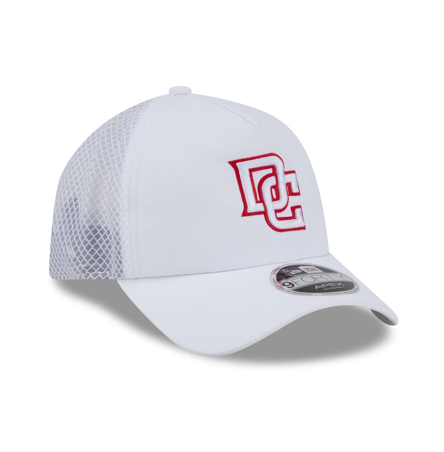Мужская кепка New Era White Washington Nationals 2026 Batting Practice Apex 9FORTY Adjustable Trucker Hat — фото 3