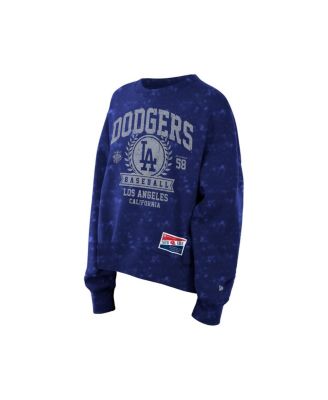 Women's Royal Los Angeles Dodgers Throwback Oversized Boxy Sweatshirt