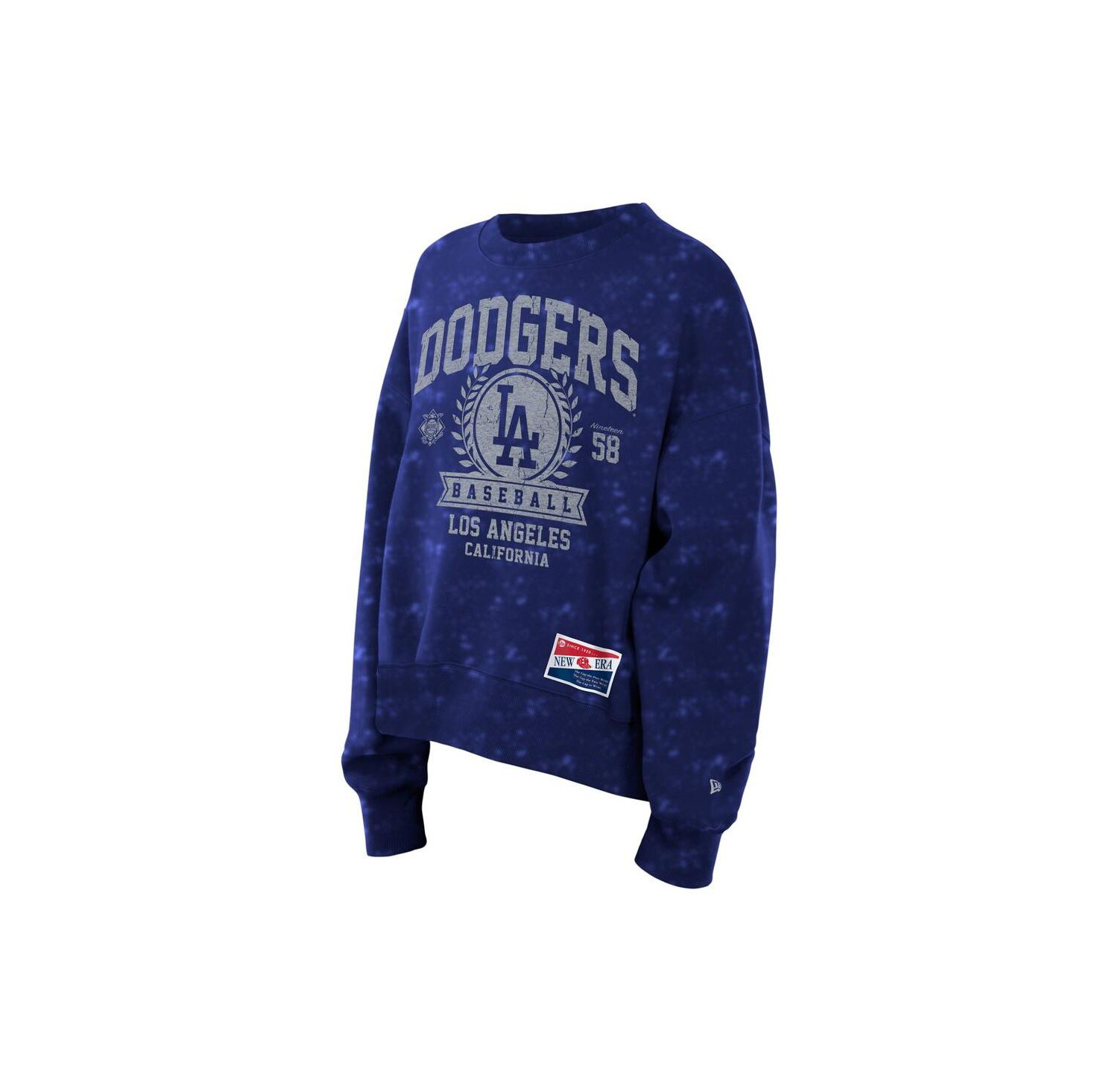 Women's Royal Los Angeles Dodgers Throwback Oversized Boxy Sweatshirt
