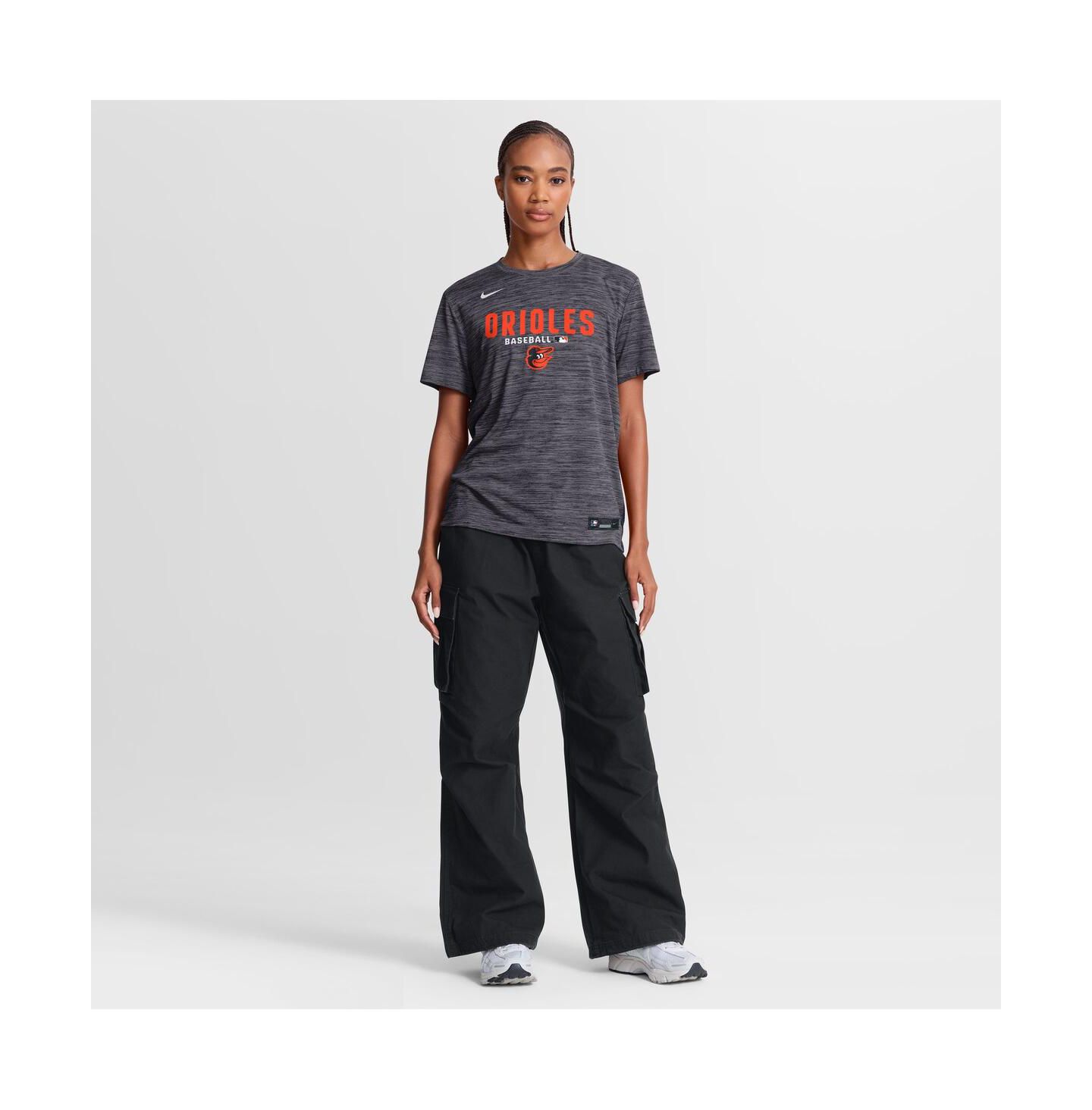 Женская футболка Nike Black Baltimore Orioles Authentic Collection Velocity Dri-FIT — фото 3