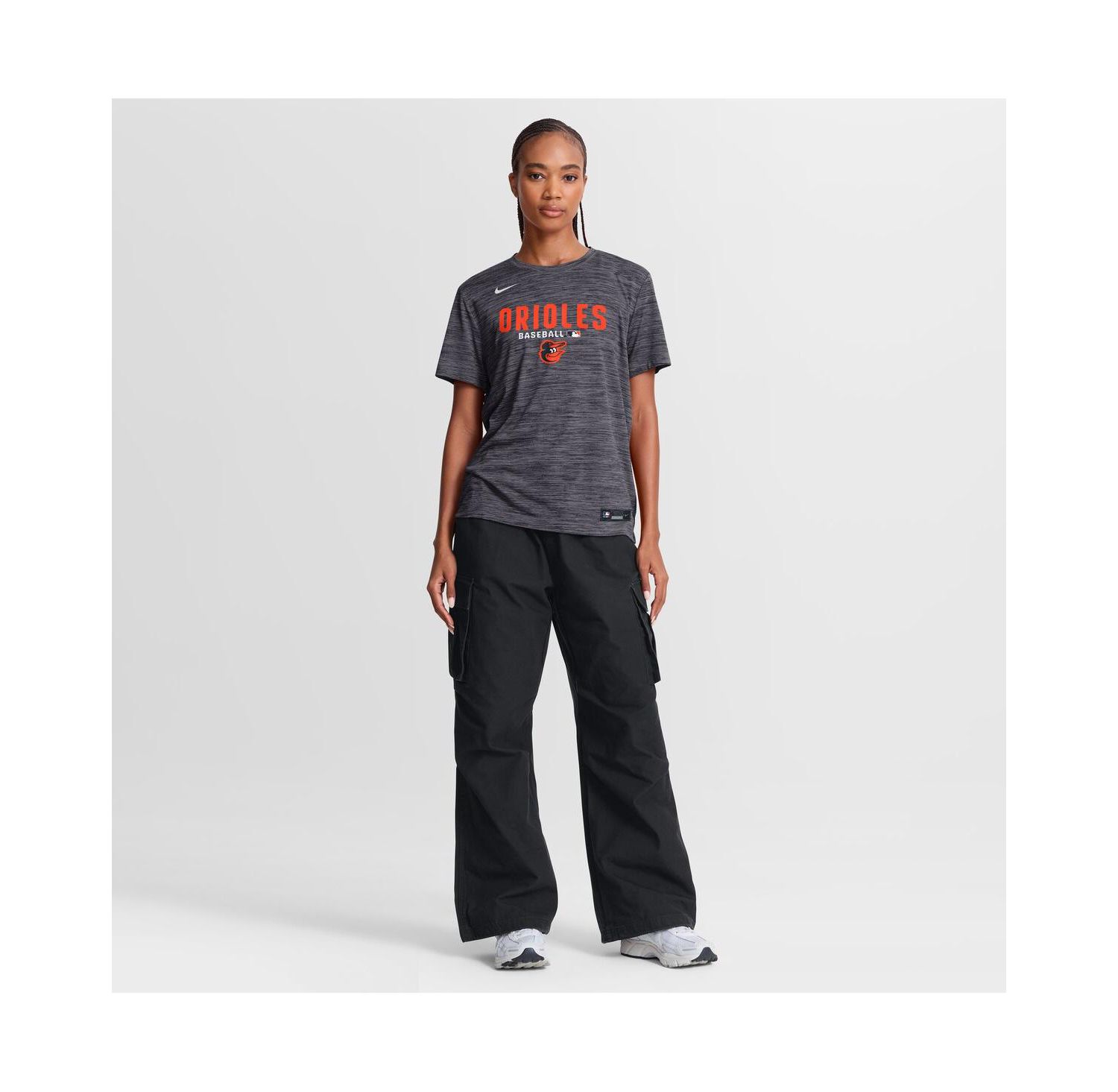 Women's Black Baltimore Orioles Authentic Collection Velocity Dri-FIT T-Shirt