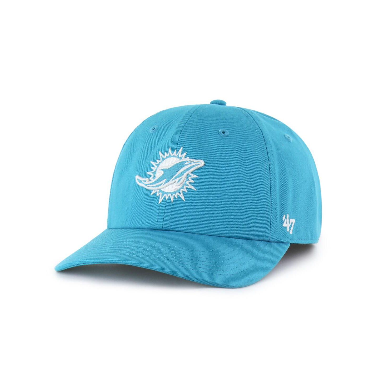 Мужская кепка '47 Brand Aqua Miami Dolphins Foundational Franchise Fitted Hat — фото 1
