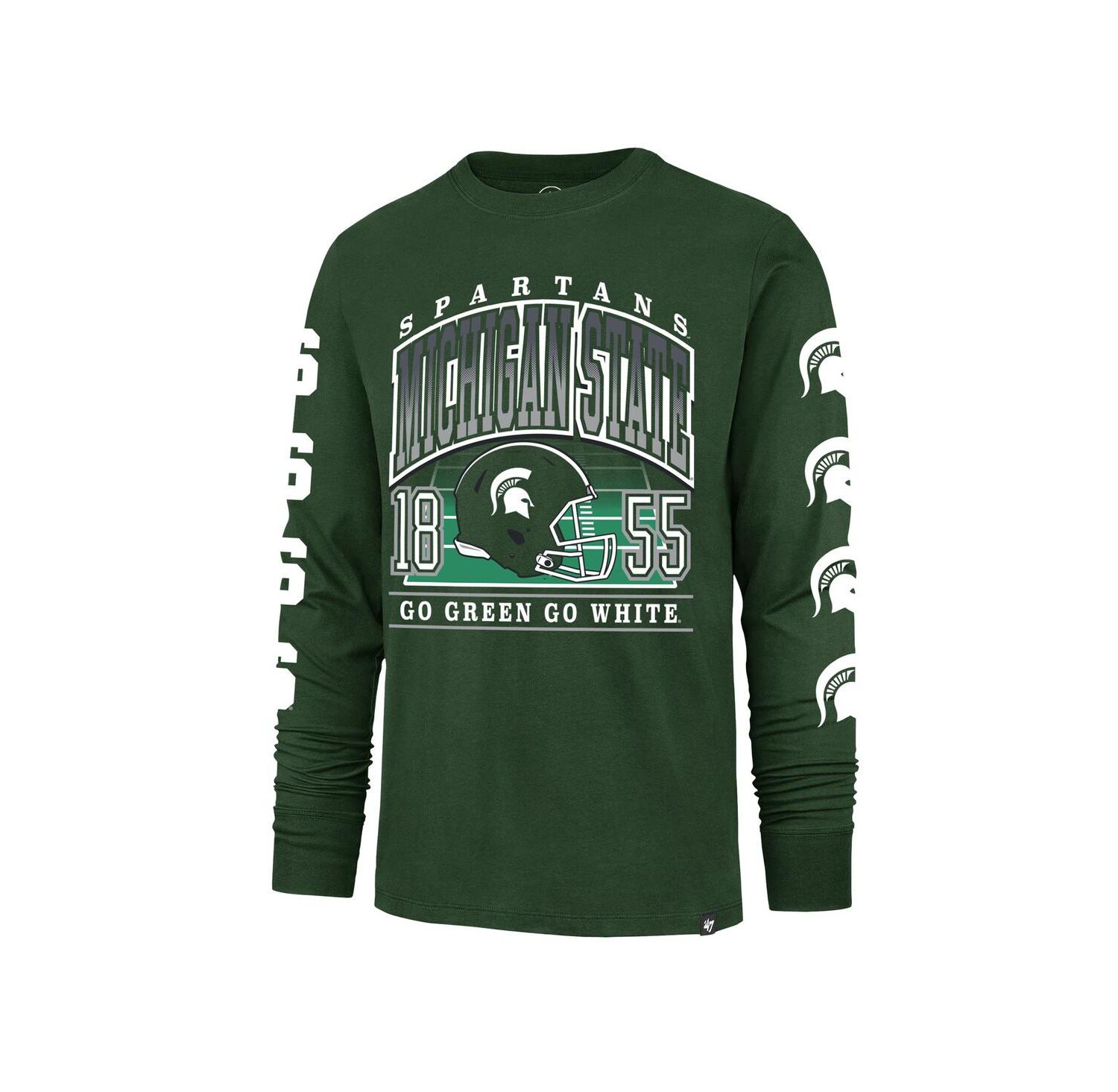 Men's Green Michigan State Spartans Go Big Long Sleeve T-Shirt