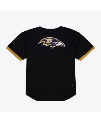 Men's Black Baltimore Ravens Head Coach Mesh Full-Button Fashion Jersey
