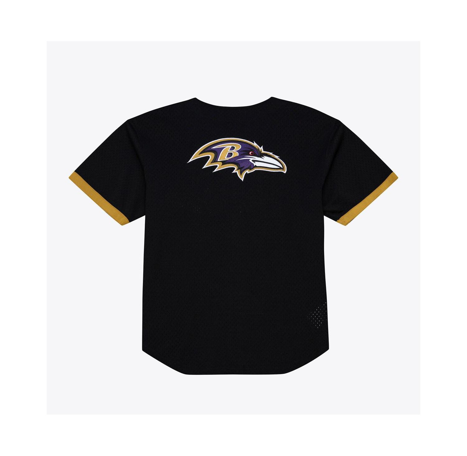 Men's Black Baltimore Ravens Head Coach Mesh Full-Button Fashion Jersey