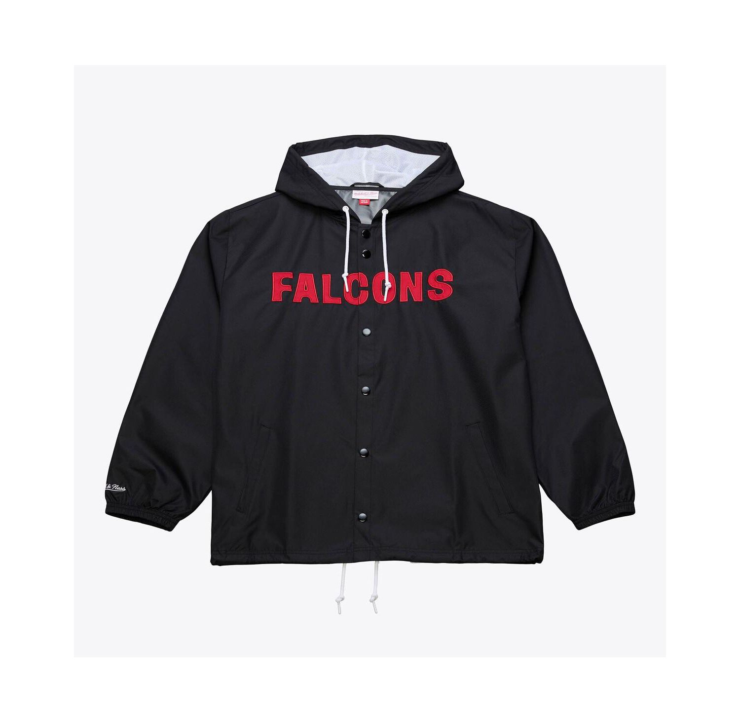 Men's Black Atlanta Falcons Coaches Full-Snap Hooded Windbreaker Jacket