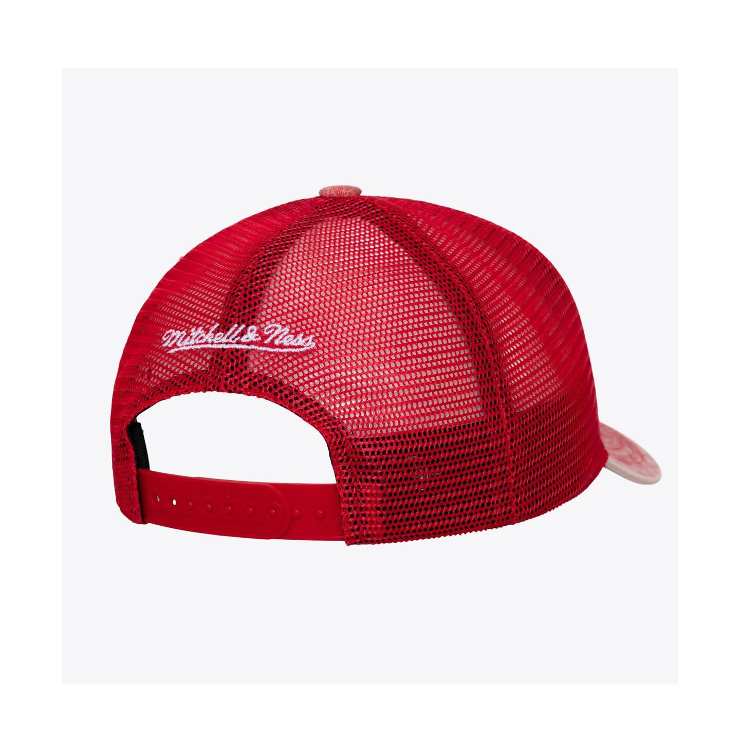Кепка Mitchell & Ness Red St. Louis Cardinals Gameday Adjustable Trucker Hat — фото 3