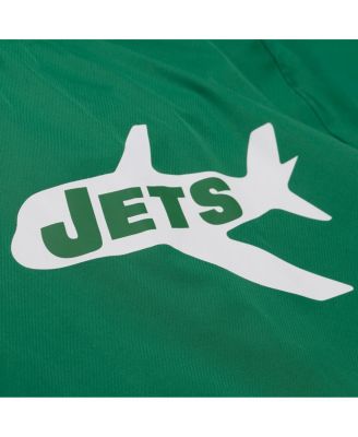 Men's Green New York Jets Coaches Full-Snap Hooded Windbreaker Jacket