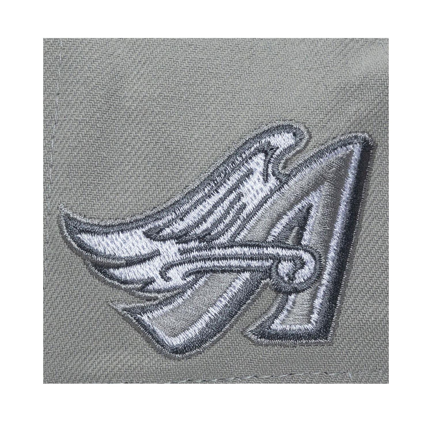 Men's Gray California Angels Cooperstown Thunderstorm Head Coach Pro-Crown Adjustable Hat