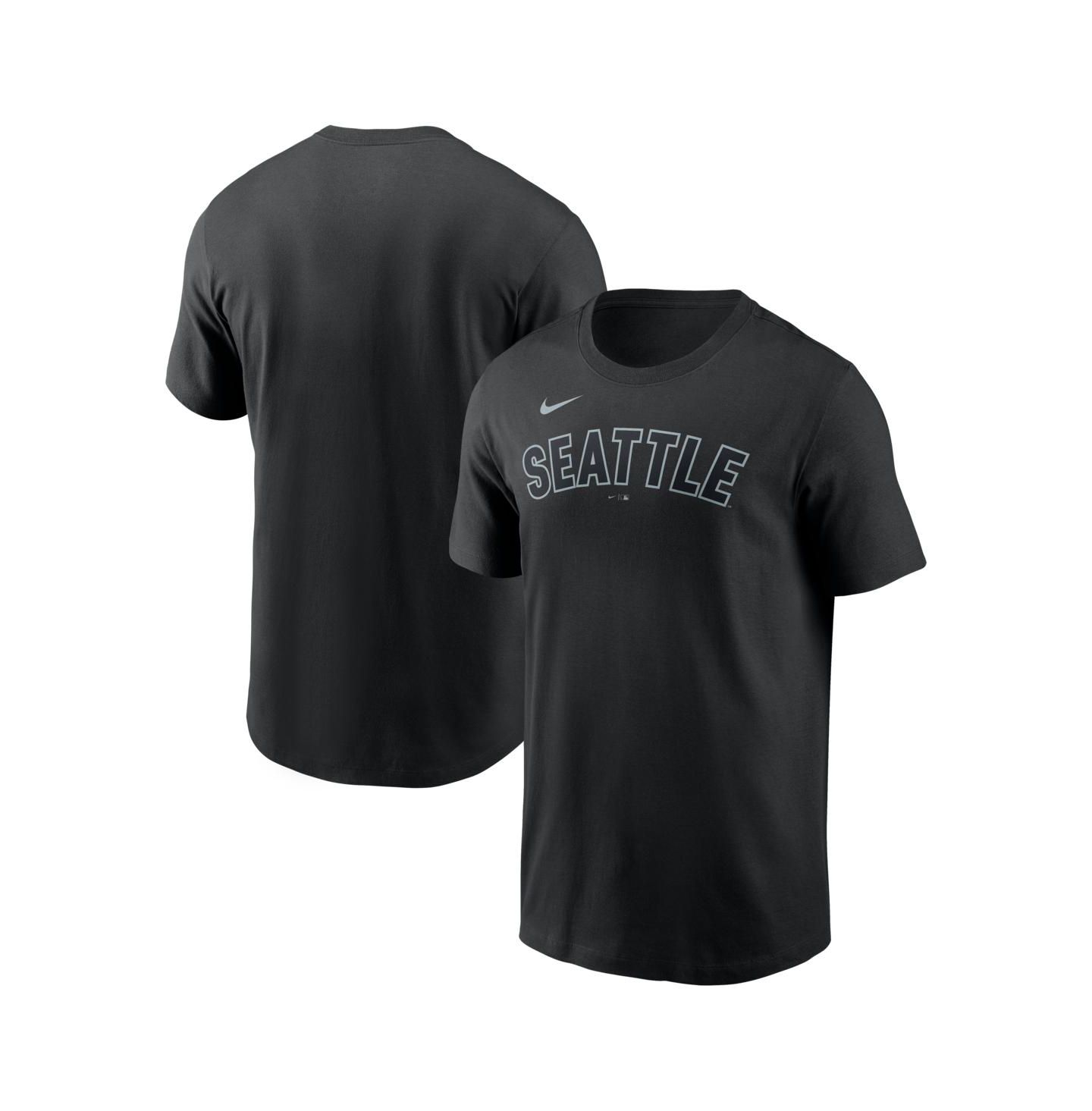 Мужская футболка Nike Black Seattle Mariners Alternate Wordmark — фото 1