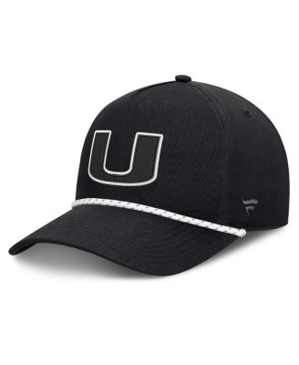 Men's Black Miami Hurricanes Undertone Rope Adjustable Hat