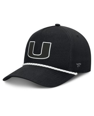 Fanatics Men's Black Miami Hurricanes Undertone Rope Adjustable Hat ...