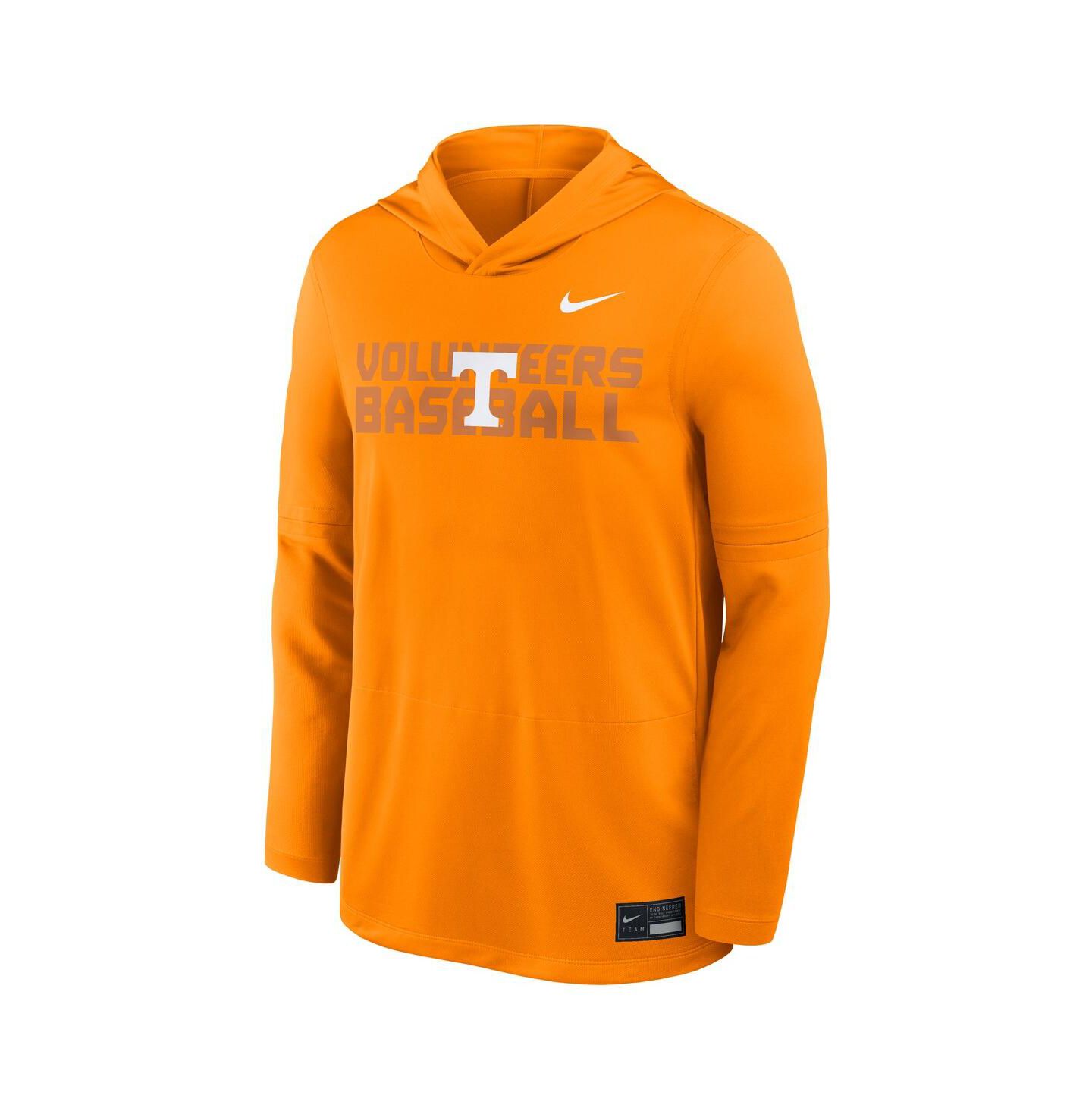 Мужская футболка Nike Tennessee Orange Tennessee Volunteers Dugout Dri-FIT Long Sleeve Hooded — фото 2