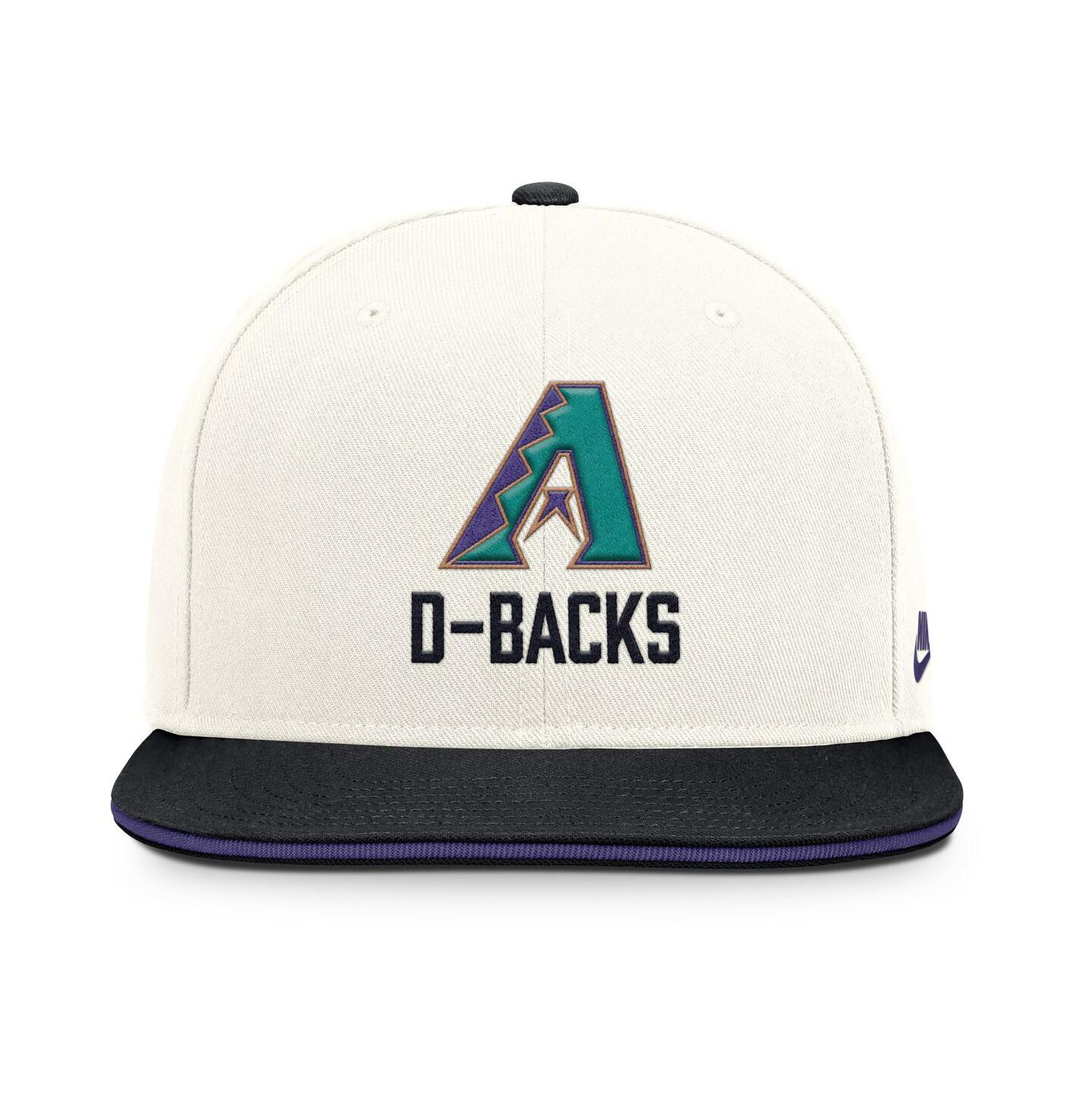 Мужская кепка Nike Cream/Black Arizona Diamondbacks Cooperstown Pro Dri-FIT Snapback Hat — фото 4