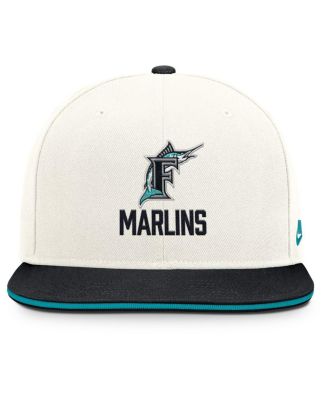 Men's Cream/Black Florida Marlins Cooperstown Pro Dri-FIT Snapback Hat