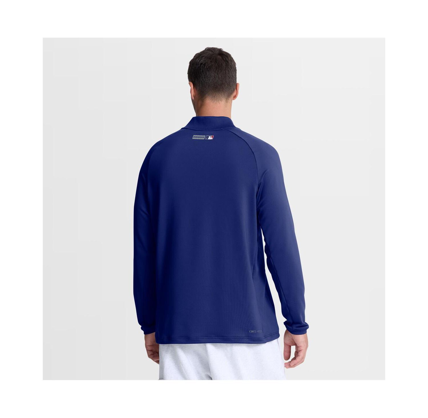 Men's Royal Los Angeles Dodgers Authentic Collection Dri-FIT Raglan Half-Zip Pullover