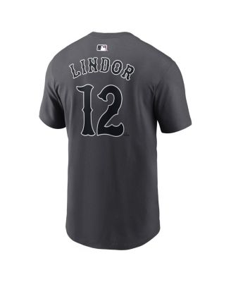 Men's Francisco Lindor Anthracite New York Mets City Connect Name & Number T-Shirt