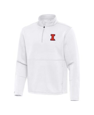 Men's White Illinois Fighting Illini Twist Quarter-Zip Pullover Jacket