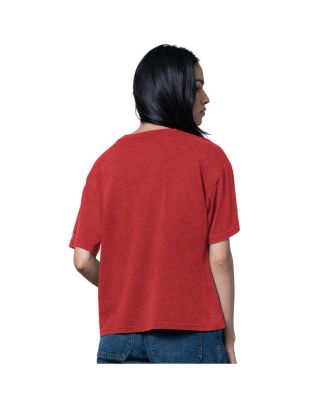 Women's Heather Red Carolina Hurricanes Oversized Hall of Fame T-Shirt