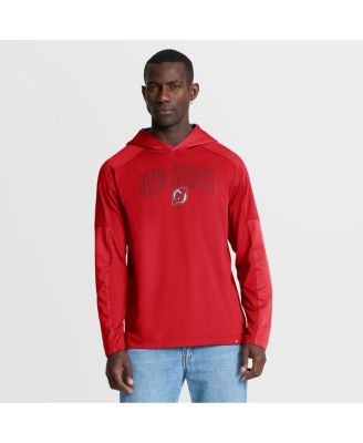 Men's Red New Jersey Devils Penalty Shot Long Sleeve Hoodie T-Shirt