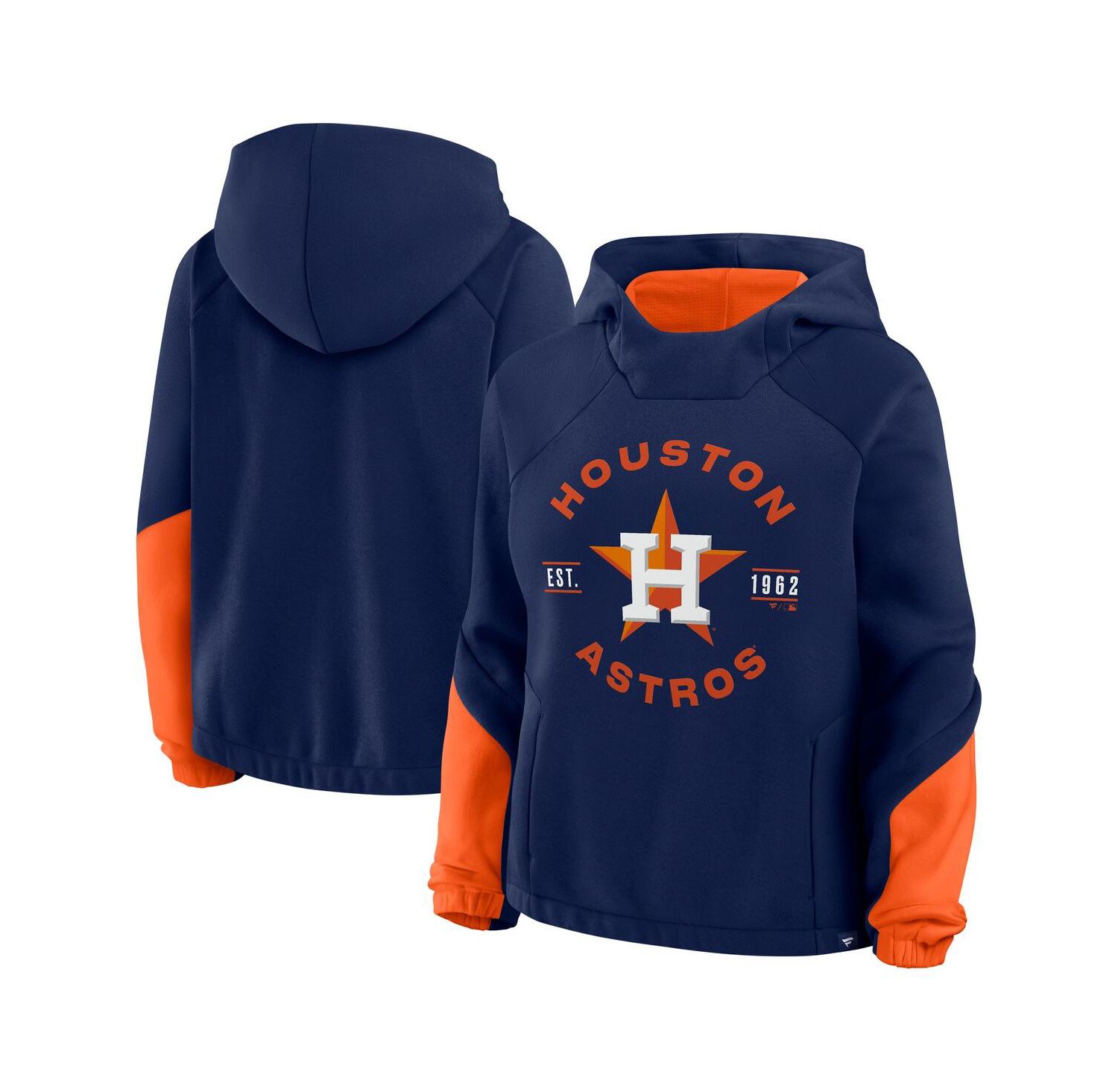 Women's Navy Houston Astros Oversized Time to Win Pullover Hoodie
