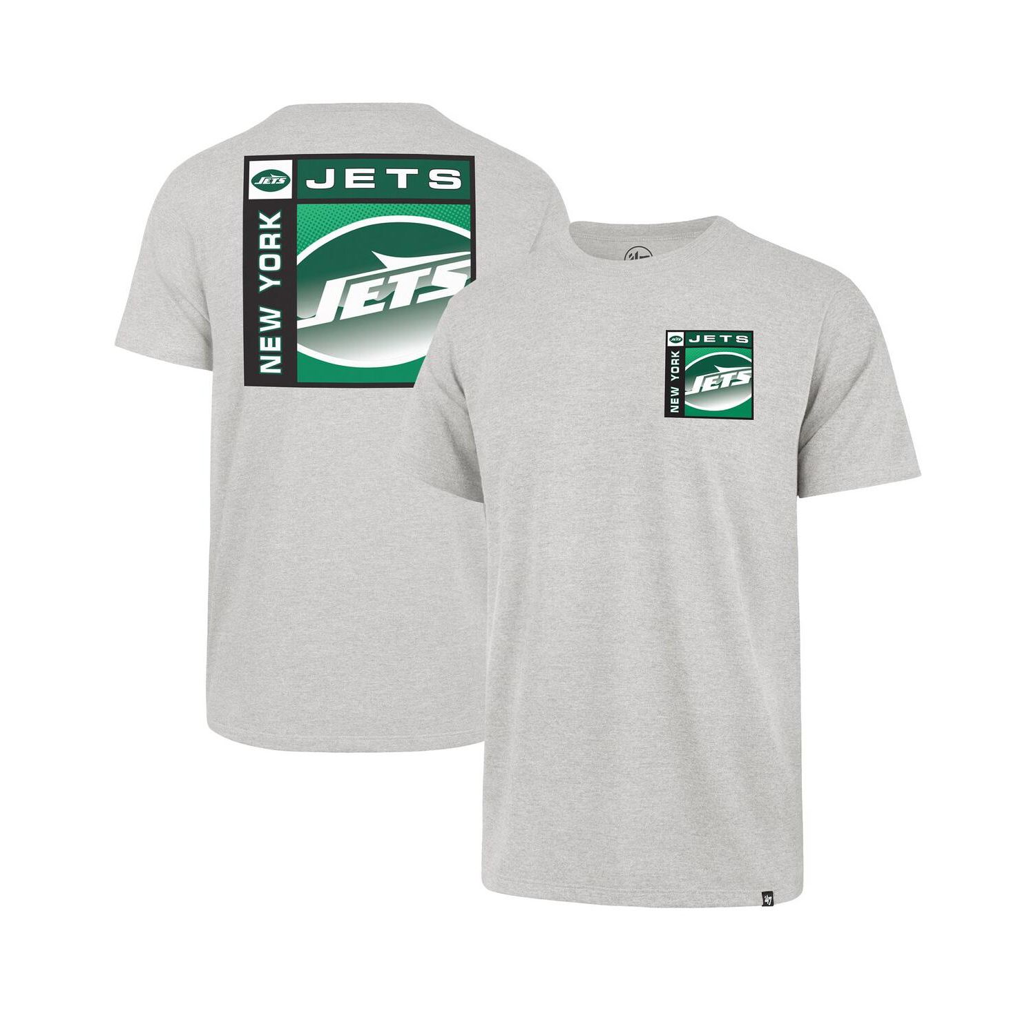 Men's Gray New York Jets Chrome Plate Franklin T-Shirt