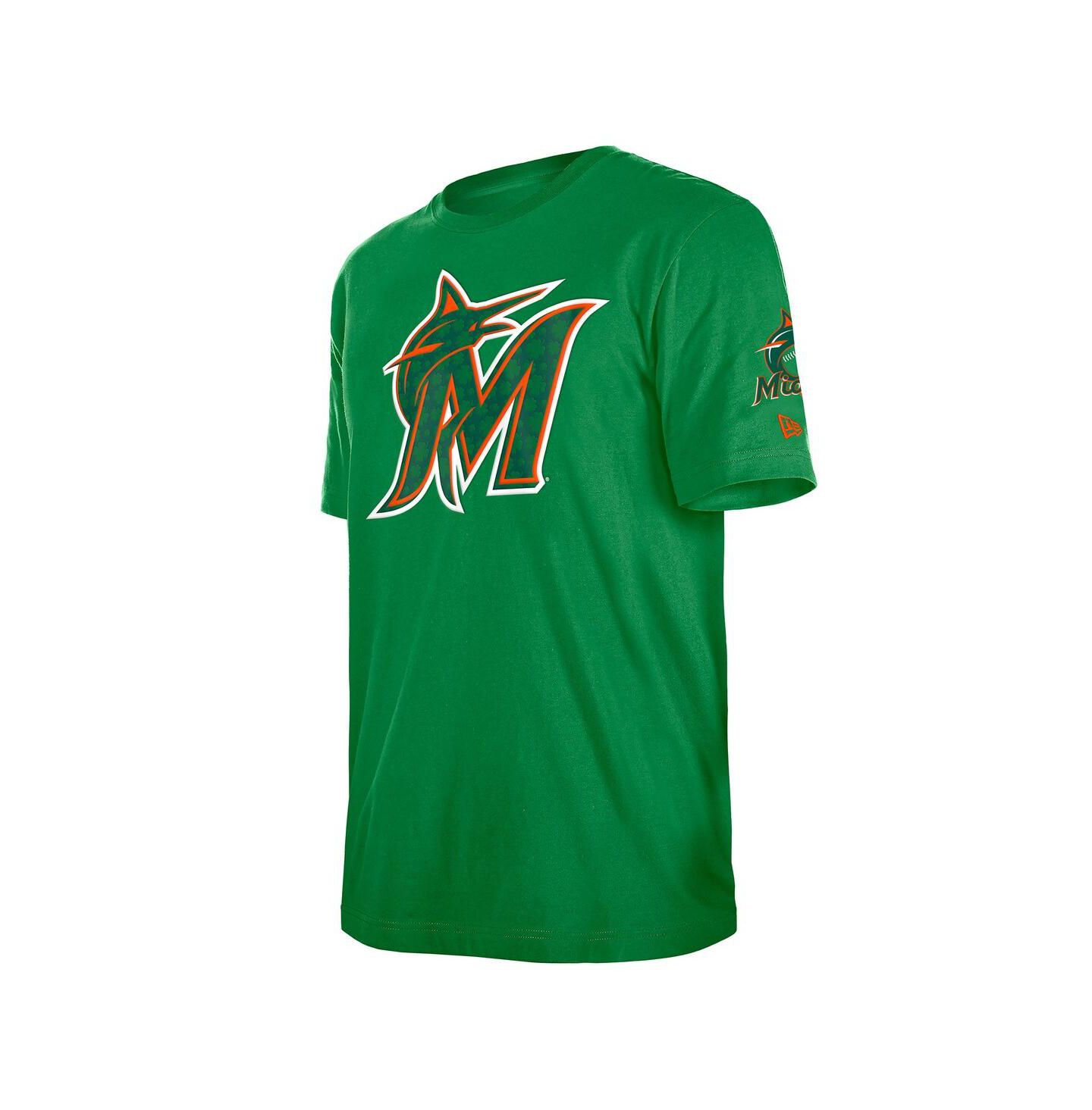Мужская футболка New Era Kelly Green Miami Marlins St. Patrick's Day Shamrock Fill — фото 4