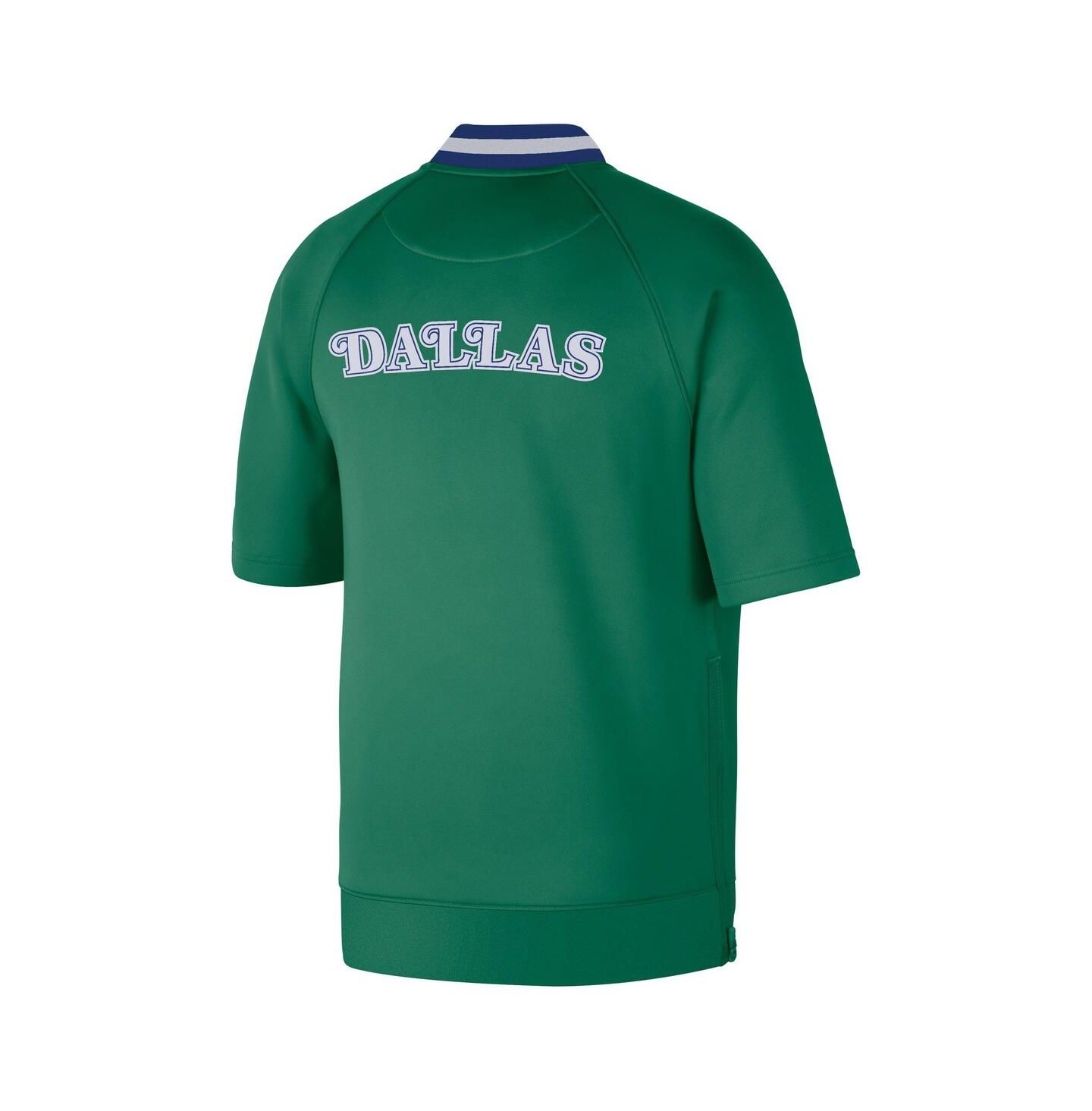 Мужская куртка Nike Green Dallas Mavericks Classic Edition Hardwood Classics Authentic On-Court Game Full-Snap — фото 2