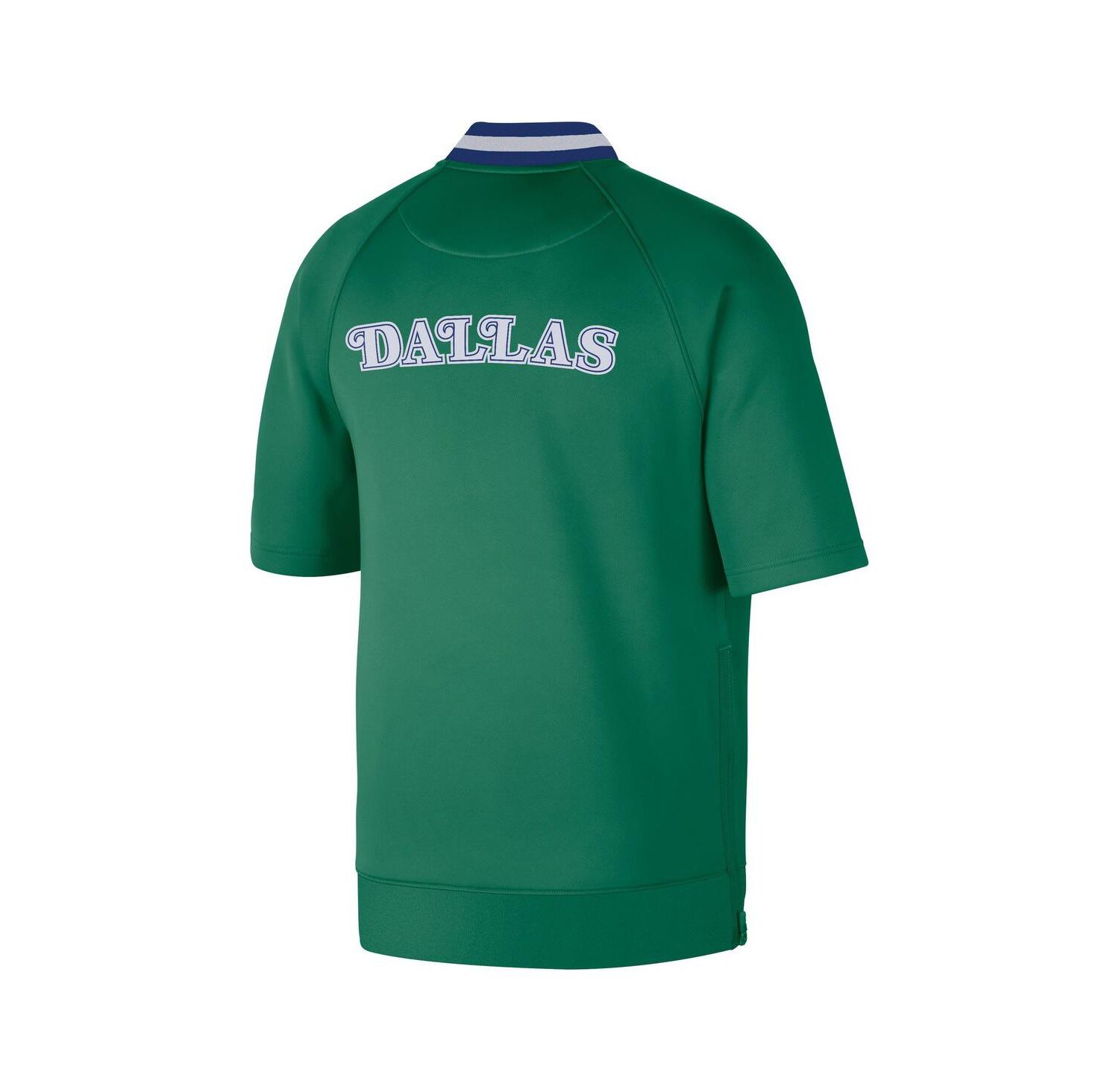 Men's Green Dallas Mavericks Classic Edition Hardwood Classics Authentic On-Court Game Full-Snap Jacket