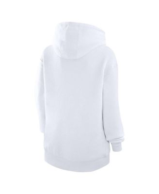 Women's White Boston Celtics Heart Pullover Hoodie