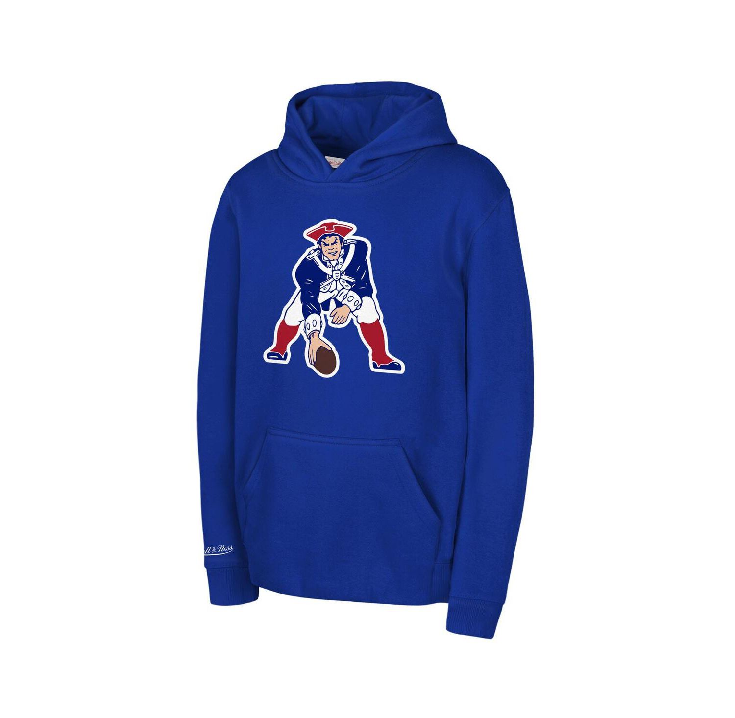 Big Boys and Girls Royal New England Patriots Retro Logo Hoodie