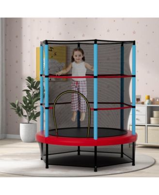 Kids Trampoline Recreational Bounce Jumper with Safety Enclosure Net