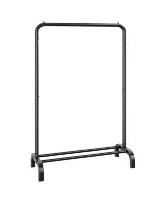 Clothes Rack - Heavy Duty Clothing Garment Rack with Hanging Rod and Bottom Storage Area for Bedroom, Guest Room