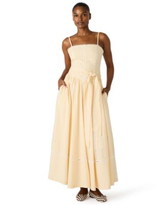 Juniors' Square Neck Maxi Dress