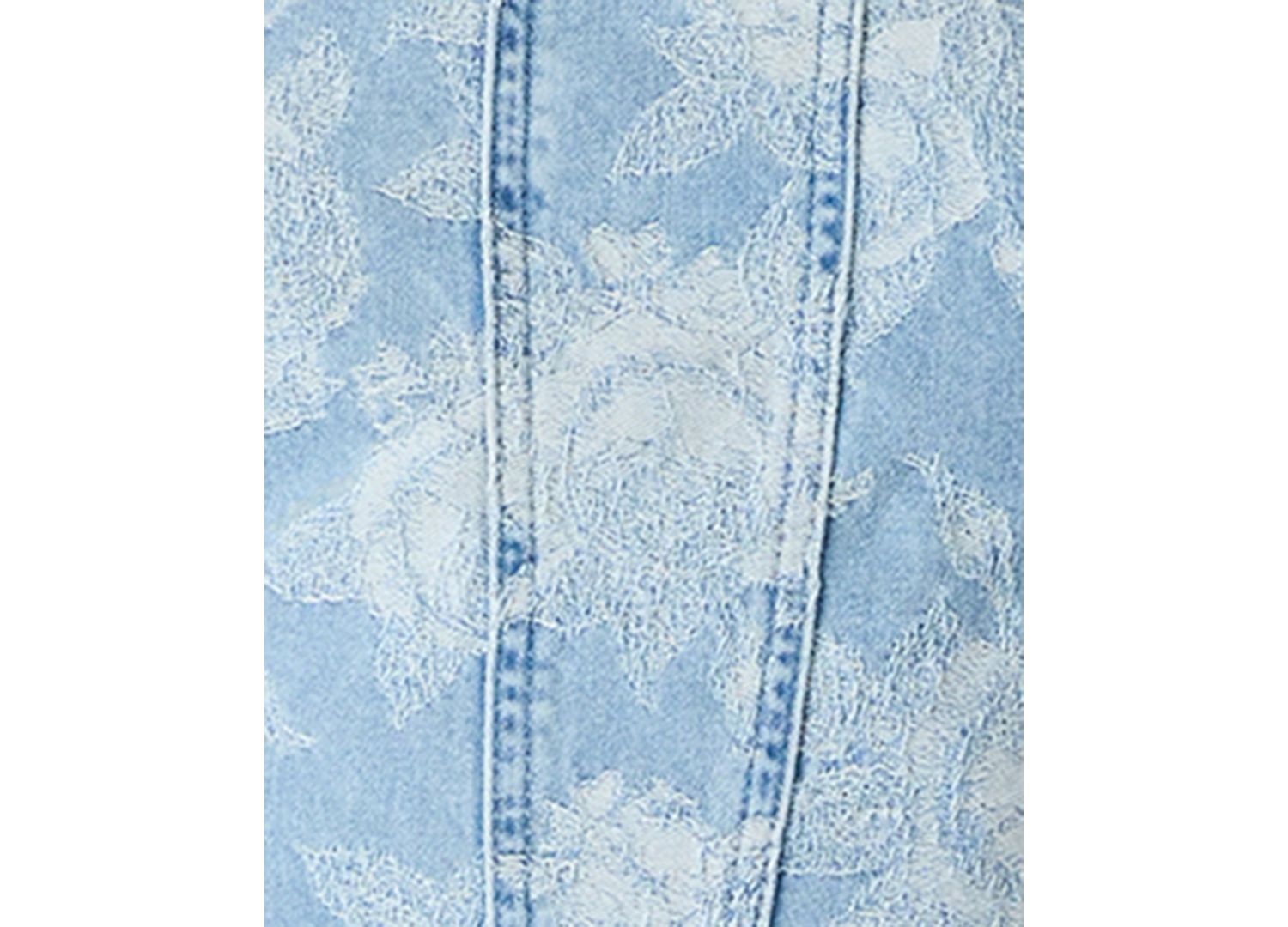 Denim Square Neck Mini Dress