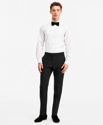 Men's Modern-Fit Flex Stretch Black Tuxedo Pants