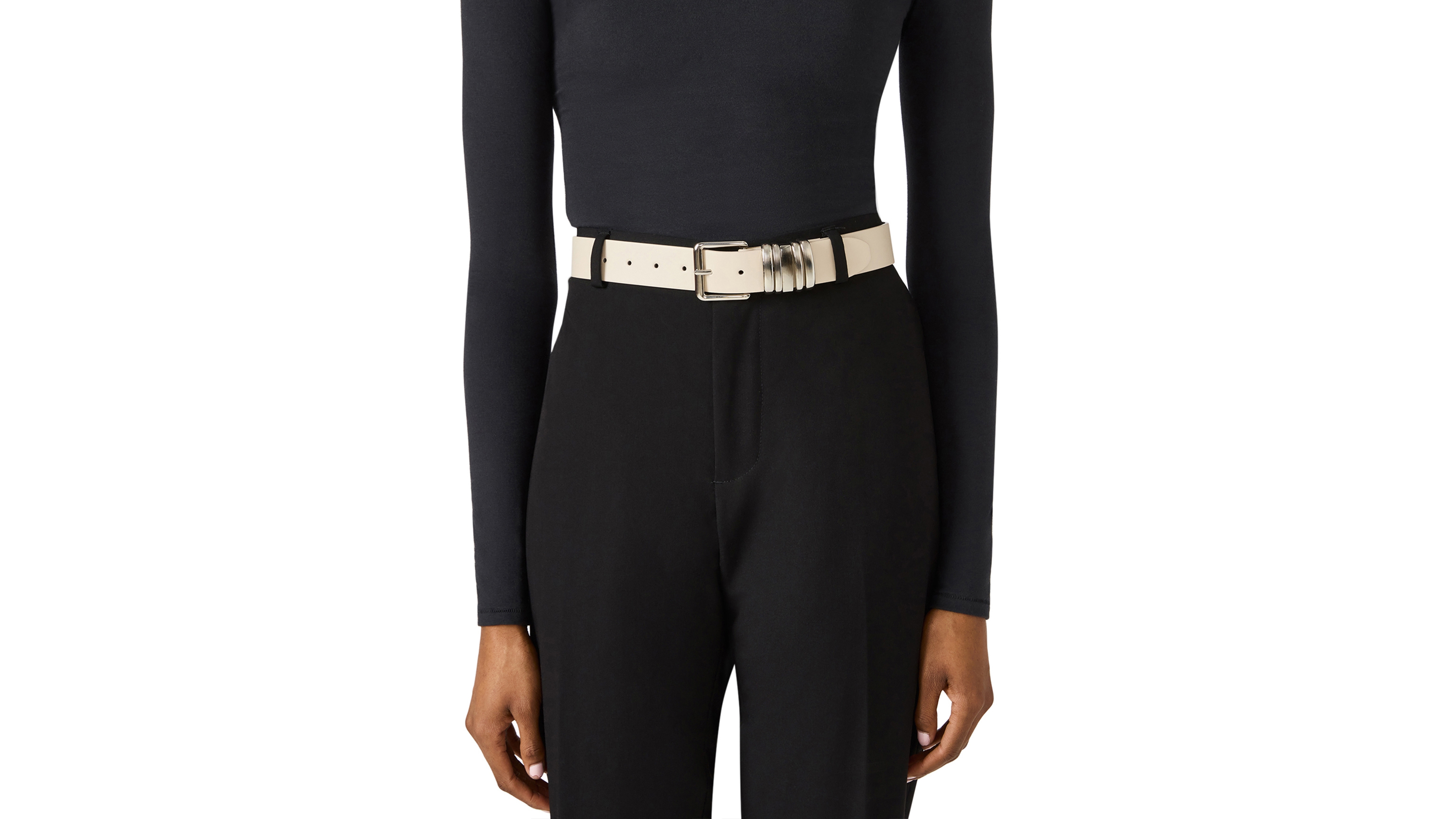 Steve Madden Polyurethane Multi Keeper Belt