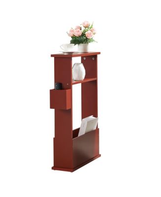Kings Brand Small Wood Storage Shelf & Magazine Rack Side Table