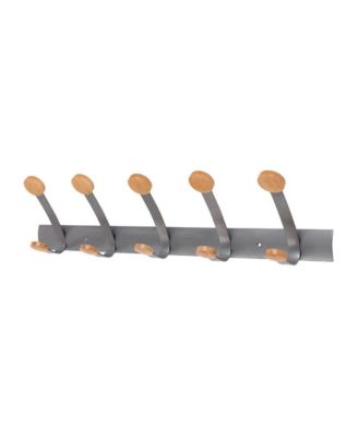 Wall Mounted Double Peg Rail with 10 Pegs