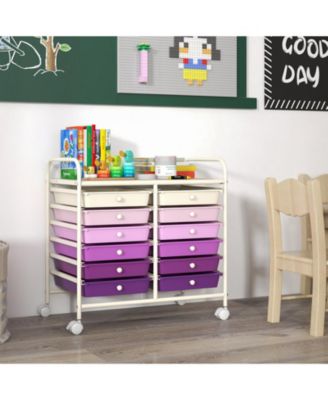 12 Drawers Rolling Storage Cart for Home and Office