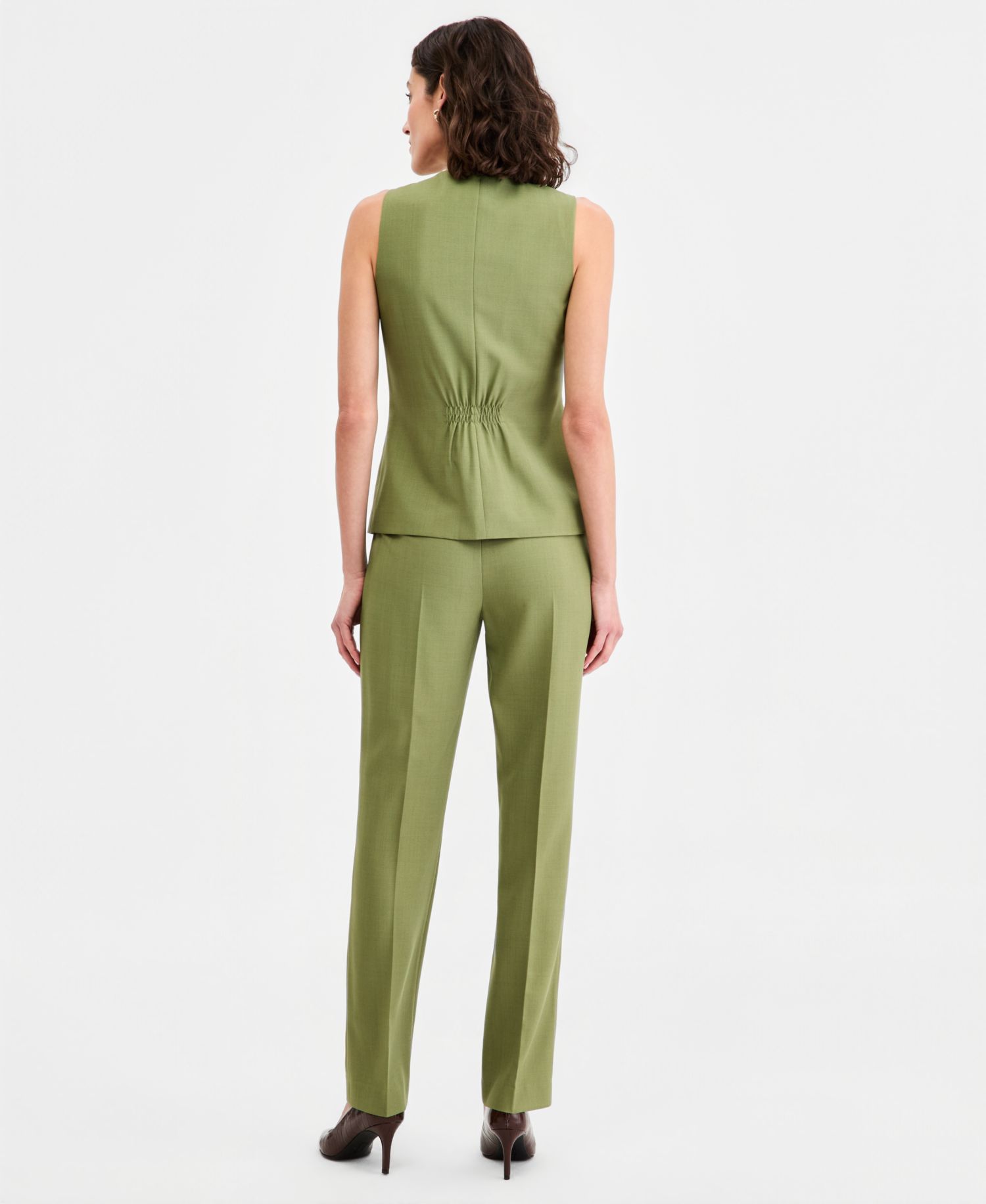 Crewneck Vest & Flare Pants