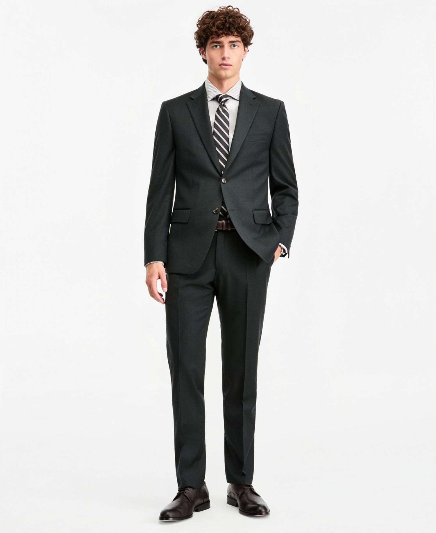 Men's Modern-Fit Flannel Suit Pants