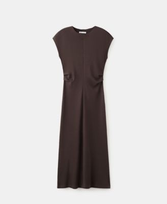 Women's Draped Detail Midi-Dress